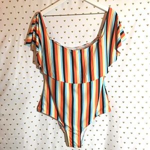 Shein Off the Shoulder Swimsuit Ruffle 3XL NWOT